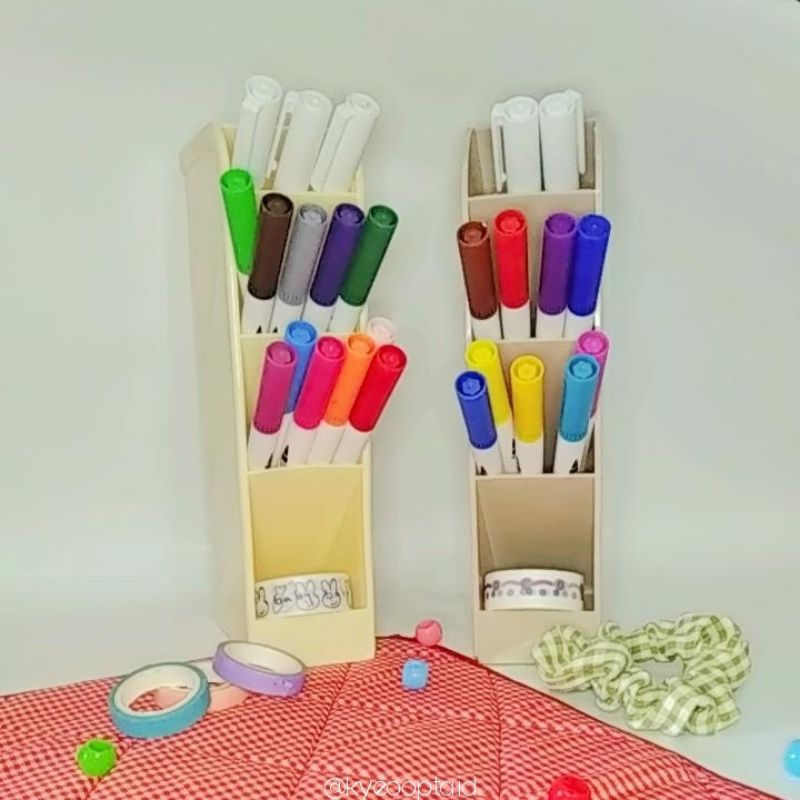 

Pen Holder Rak Mini 4 Sekat Mini pensil Rak Dapur Alat Masak Kosmetik Organizer