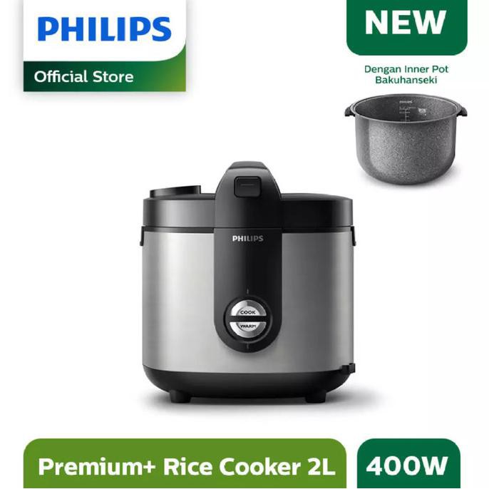 Philips Rice Cooker Hd3138/33 - Penanak Nasi 2L - Hd 3138/33 - Silver - Promo 