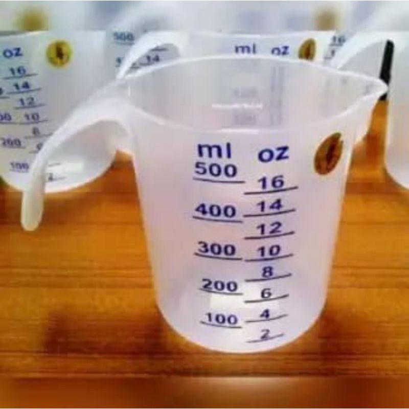 Gelas Takar Ukur Plastik 500ml Takaran Kue Cake Masak Measuring Cup