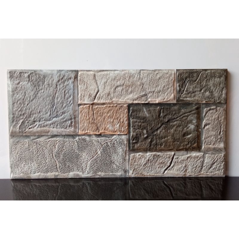 {ONGKIR DILUAR APLIKASI} Keramik Dinding Batu Alam 20x40 COLLOSEOUM GREY Mulia