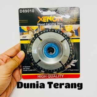 Wood Carving Disc XENON  4'' Mata Gerinda Grinder Gurinda Ukir Pahat Potong Kayu Chainsaw Disc Chain Saw Rantai Chain Carving Disc XENON D89010