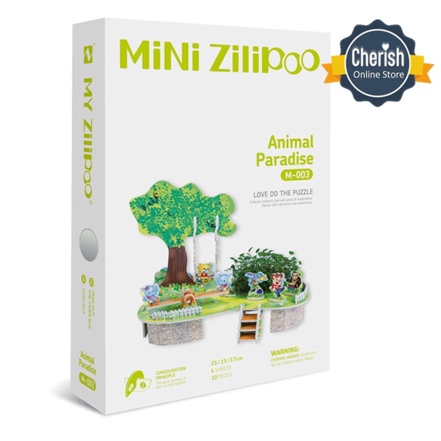 Puzzle Miniatur | ANIMAL PARADISE | 3d Puzzle Mini Zilipoo M-003