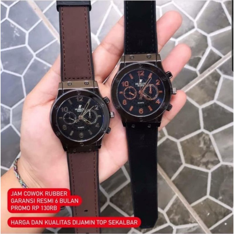jam cowok rubber analog