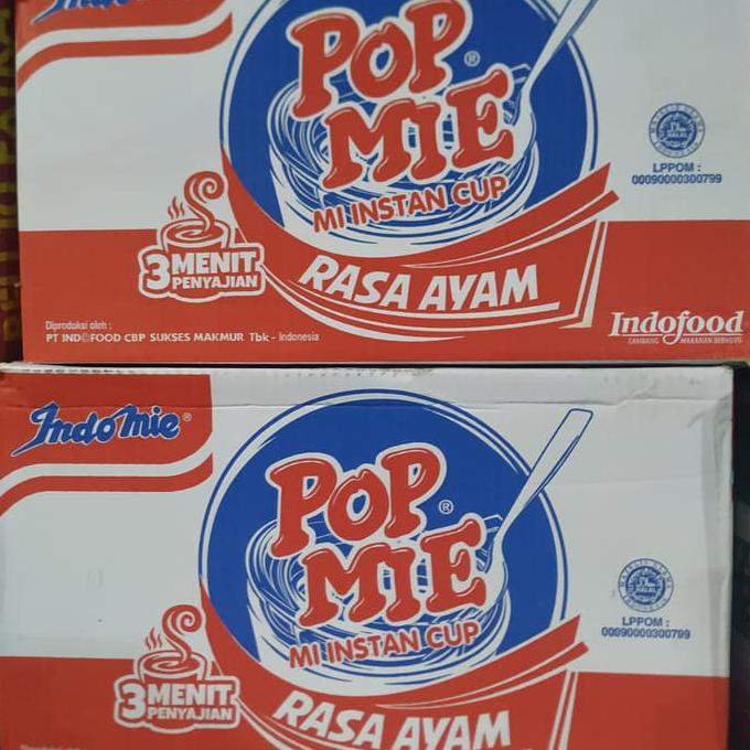 

Terlaris# Popmie Ayam - Baso - Soto / Dus (24 Pcs) - Ayam