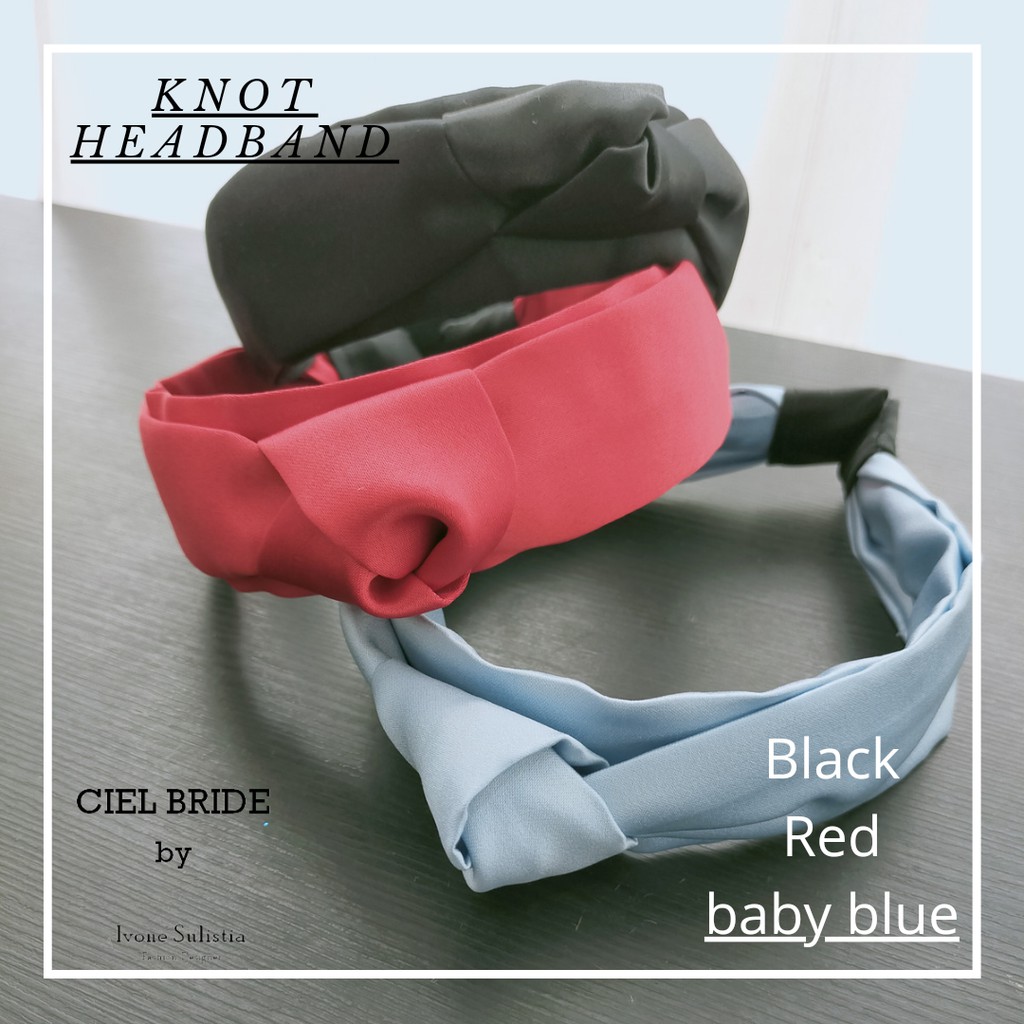 bando knot satin handmade headband