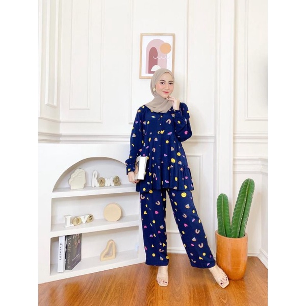 Kanaya Oneset Baby Doll Baju Setelan Wanita