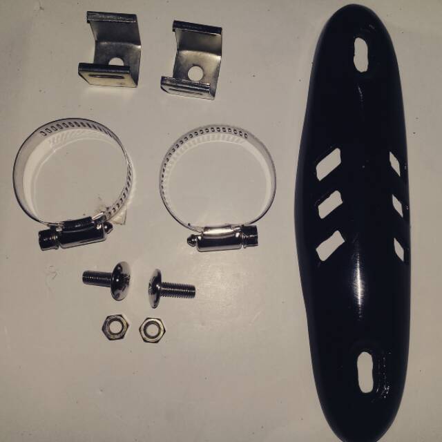 klem set Cover knalpot KLX CRF cover knalpot trail pelindung knalpot KLS CRF