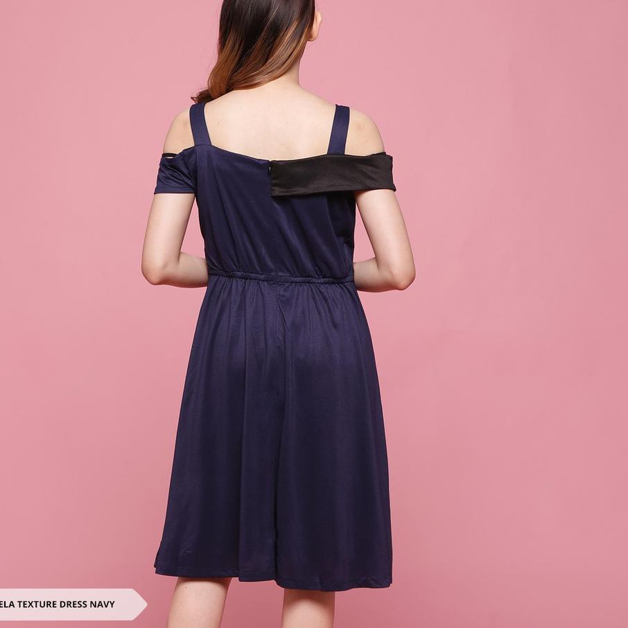 TERLARIS Sorabel - Yf Gaela Texture Asymmetric Mini Dress 911