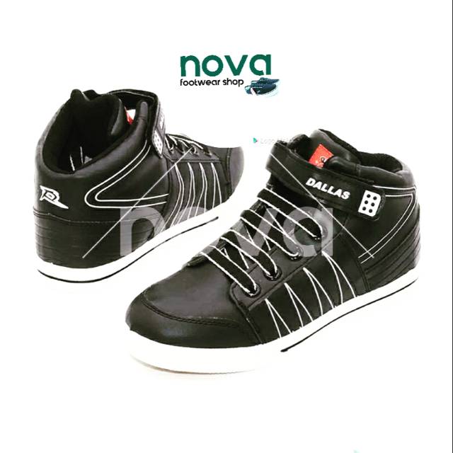 SEPATU DALLAS COUNTRY ANAK TG &amp; DW WARNA BLACK WHITE