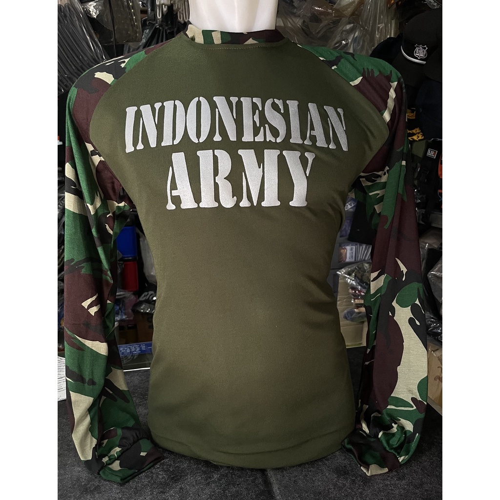 Kaos Raglan Malvinas Indonesian Army Panjang - Kaos Raglan Loreng Malvinas - Kaos Kostrad AD