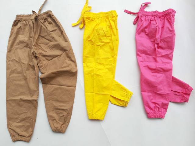 PILIH WARNA Jogger Poplin polos 1 - 6 tahun Celana Joger Anak