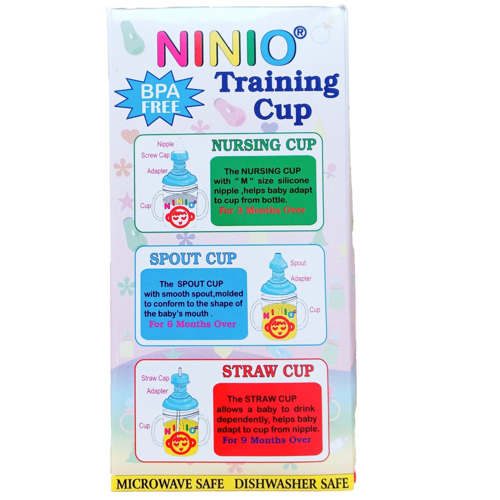 3 in 1 Training Cup Botol Minum Bayi Ninio Dot Baby Perlengkapan Makan Bayi Anak Murah Perlengkapan