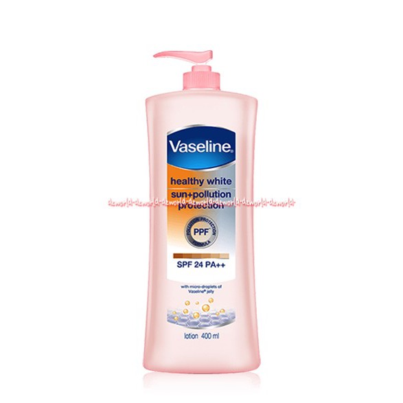 Vaseline Healthy White 400ml Sun Pollution SPF 24 UVA &amp; UVB Protection PA++ Droppet