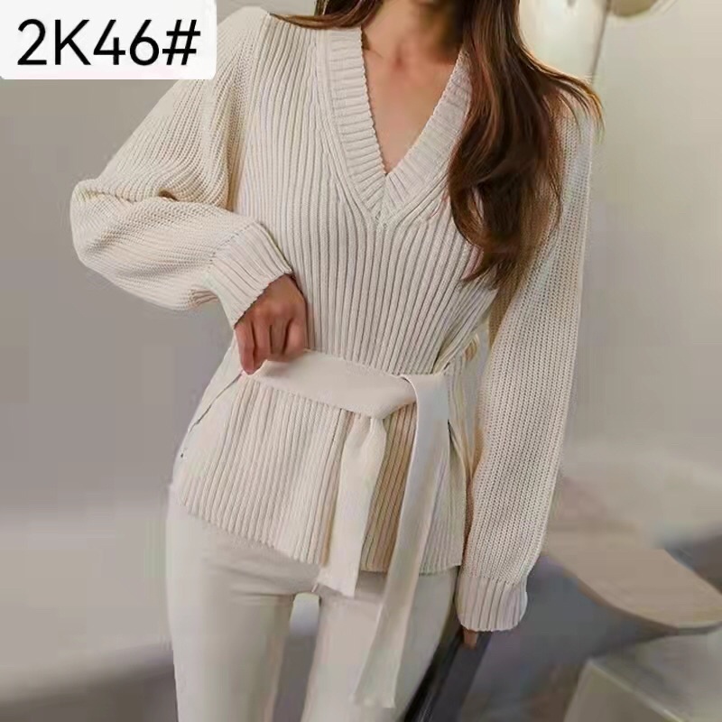 2k46 rajut knit import premium v neck tebal korean