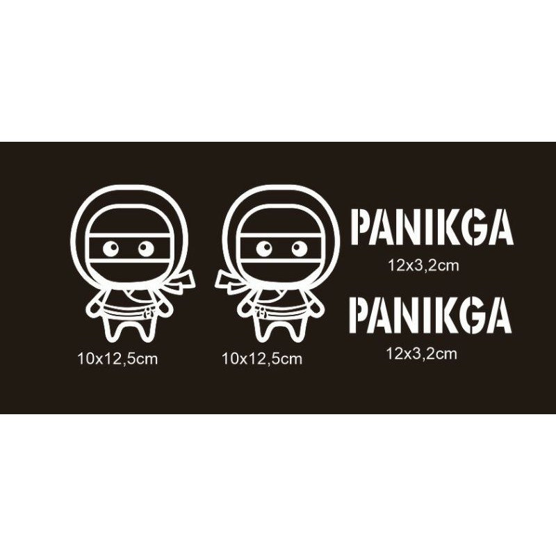 Stiker motor stiker helm Panik ga panik ga ya panik lah massa ngga isi 7 stiker