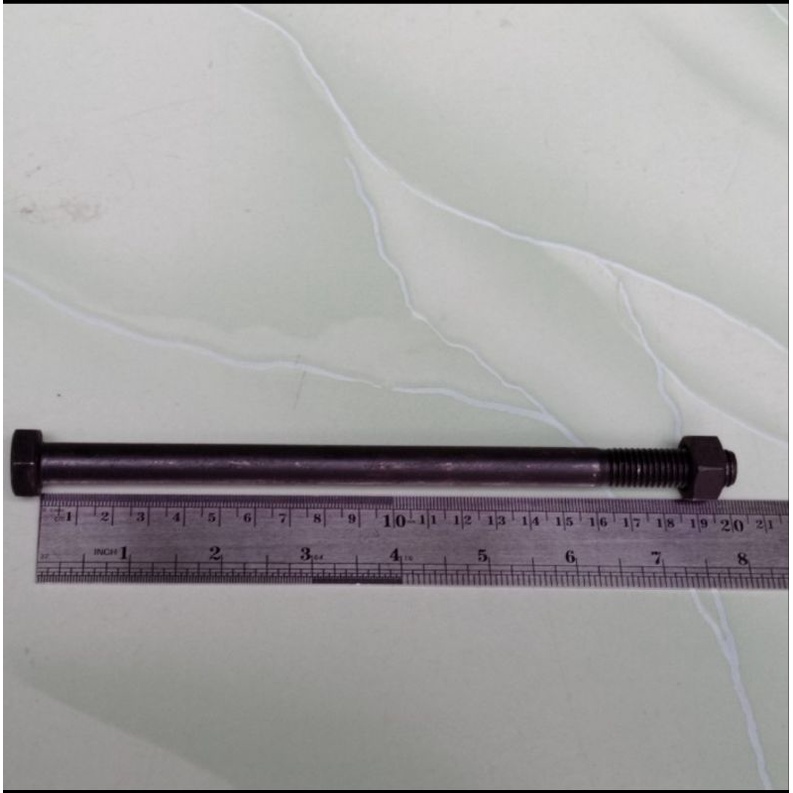 BAUT MUR M12 X 200 PANJANG 20CM HF / BAUT MUR BAJA 8.8 HTB