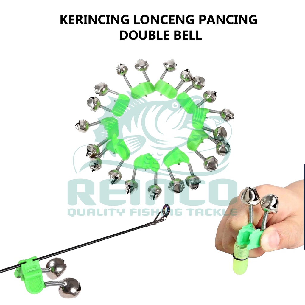 Lonceng Joran Pancing Kerincingan Jepit Double Bell