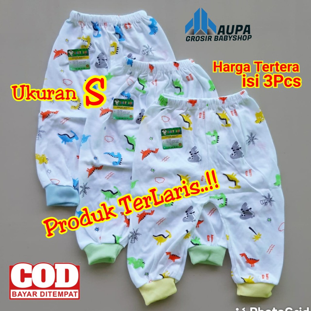 Celana bayi Panjang Putih 3pcs terlaris