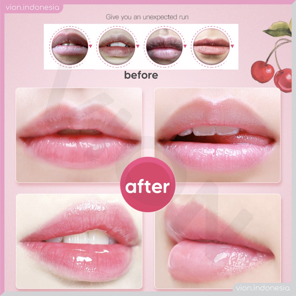 BEOTUA Cherry Lip Mask Pink Moisturizing Masker Mulut Buah Ceri Pelembab Halus Lembut Original BE003