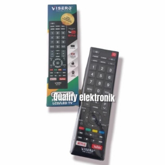 REMOTE TV SMART LED LCD TOSHIBA BISA LANGSUNG PAKAI TANPA SETTING UNTUK MERK TOSHIBA RM 3105T VISERO