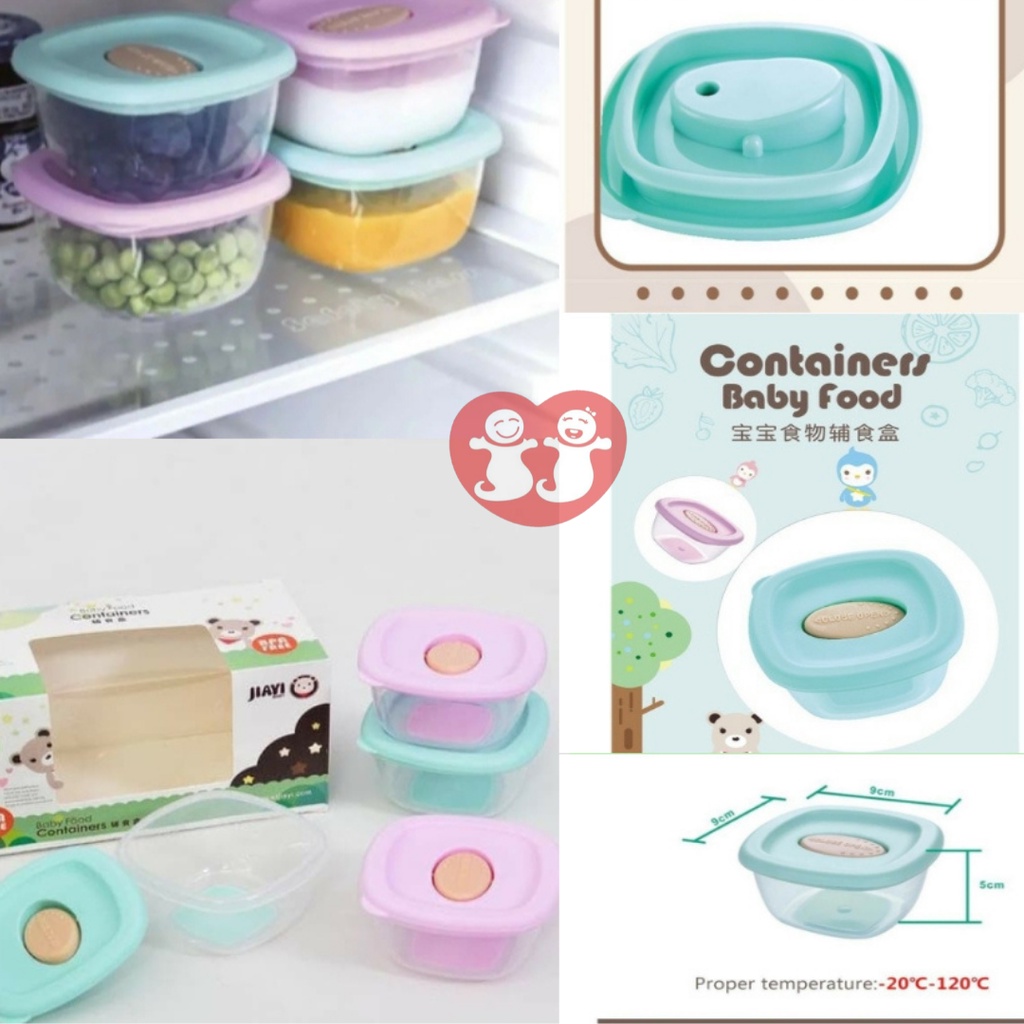 Penyimpanan MPASI Bayi/ Wadah Mpasi Bayi / Baby Food Containers 4's