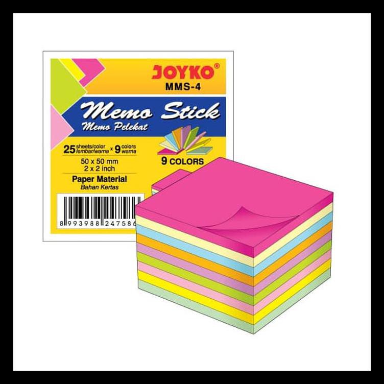 

Memo Stick / Sticky Note / Kertas Memo / Memo Tempel Joyko Mms-4 Komplit