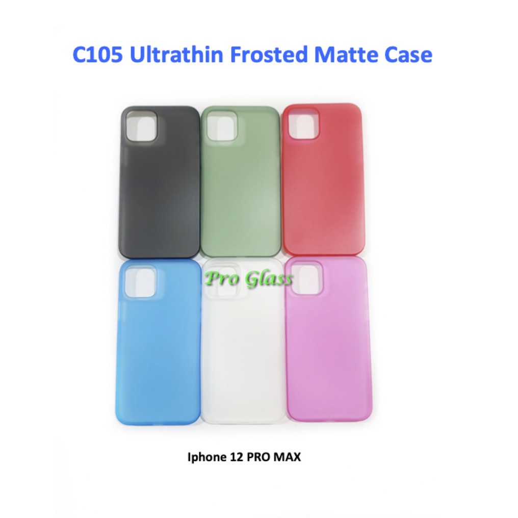 C105 Iphone 12 /12 PRO / 12 MINI / 12 PRO MAX Frosted Matte Case Ultrathin + Lens Protector