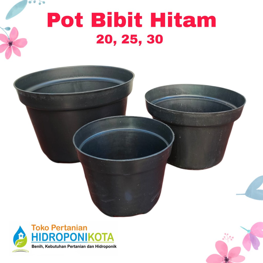 KOPENG - POT POLOS 25 hitam - pot bibit hitam - pot hitam polos - pot bunga - pot plastik