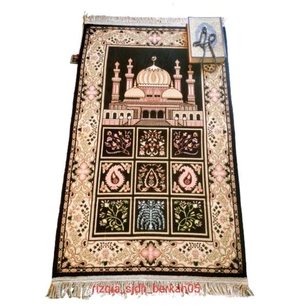 SAS07 Sajadah Tebal Dewasa SAJADAH Busa ANTI SELIP Empuk  Lembut Alas Sholat Bulu