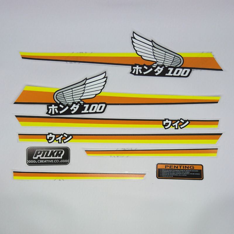 Striping Stiker Honda Win 100 Japan