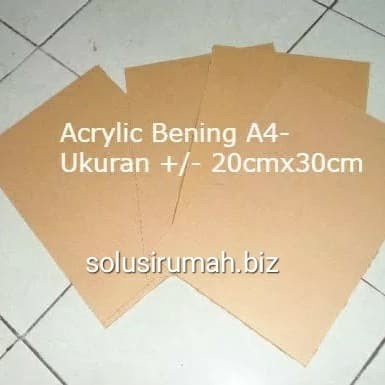 ACRYLIC SHEET A4 2MM 20*30CM BENING TRANSPARAN AKRILIK TRANSPARANT LEM