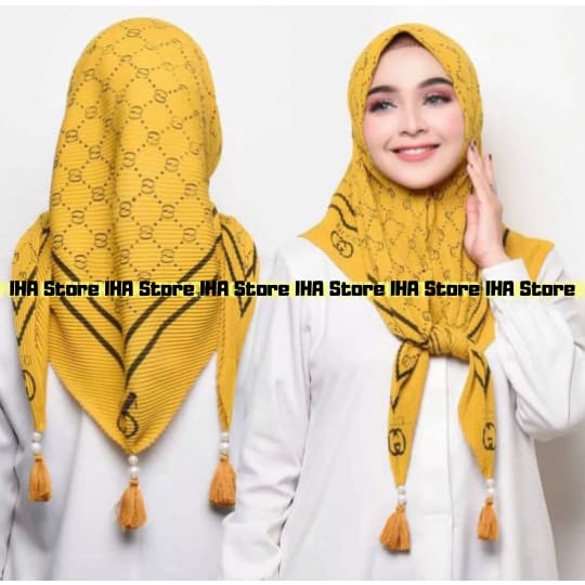 COD //SEGI EMPAT PLISKET MOTIF // JILBAB BAHAN VOAL/SEGI EMPAT MOTIF POM-POM //SEGI EMPAT PLISKET PO
