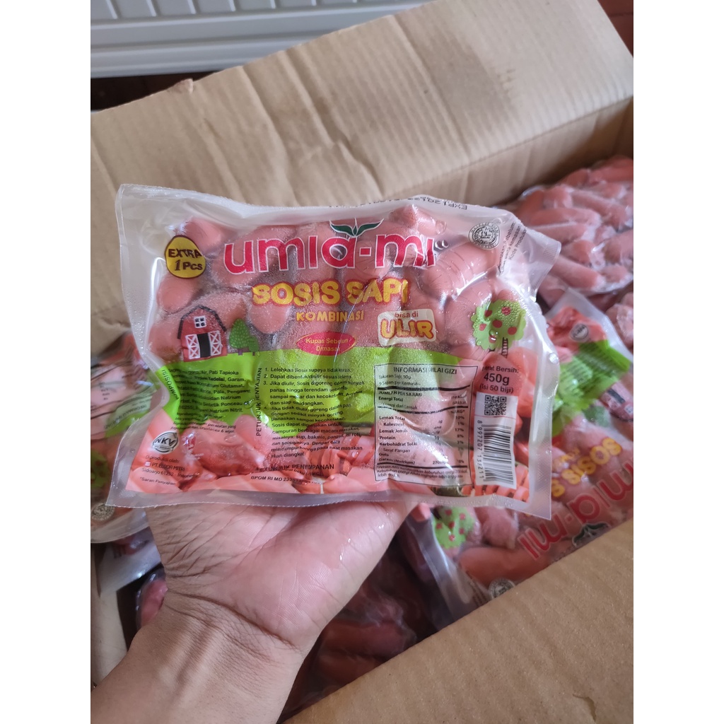 

umiami sosis sapi cocktail 450 gram isi 50pcs