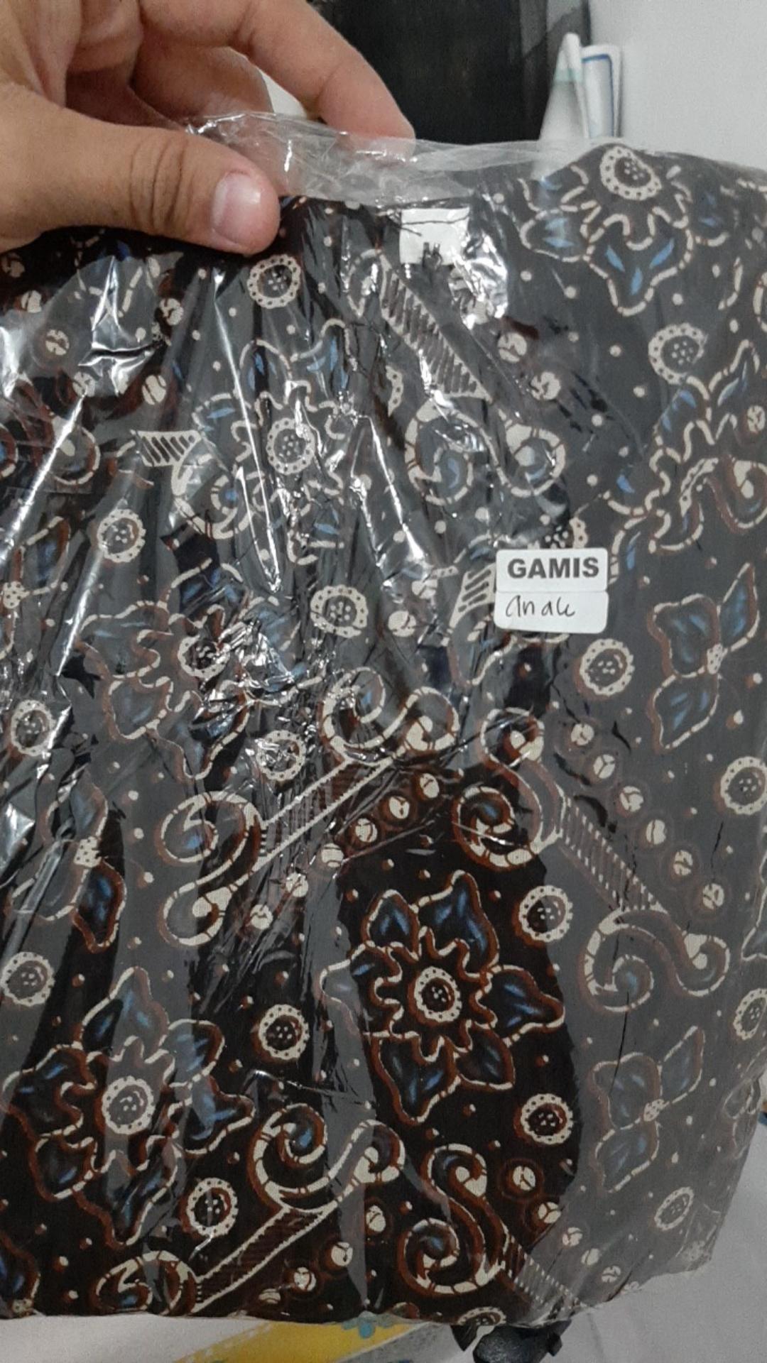 Couple Batik Keluarga Sarimbit Gamis Familly Set Hrb026 Sogan Lawasan Batik Putra Hadi