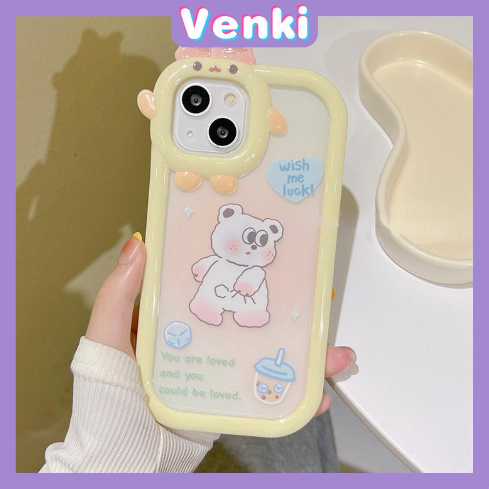 iPhone Case Silicone Soft Case Clear Case Airbag Shockproof Protection Camera Shiny Feel Bear Cartoon Cute Compatible For iPhone 11 Pro Max 13 Pro Max 12 Pro Max 7Plus xr XS Max