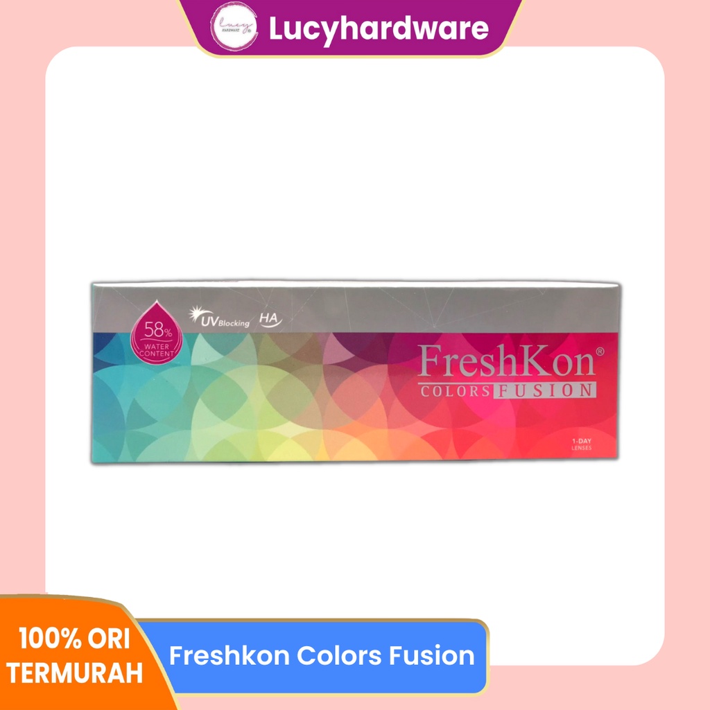 Softlens Warna Freshkon Colors Fusion Shimmering Grey Harian