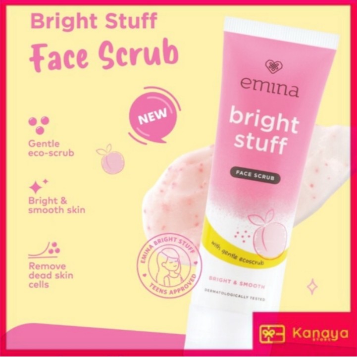 (BISA COD) Emina Bright Stuff Face Scrub 50 ml