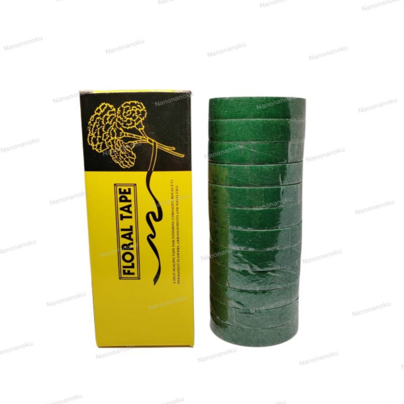 [PER SLOP] Floral Tape / Selotip Bunga / Isolasi Daun ±10 yard (12 Rol)