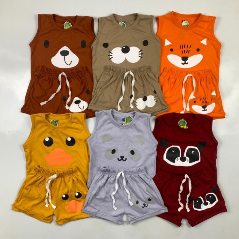 Pineapple Kids Setelan Emoticon Tanktop