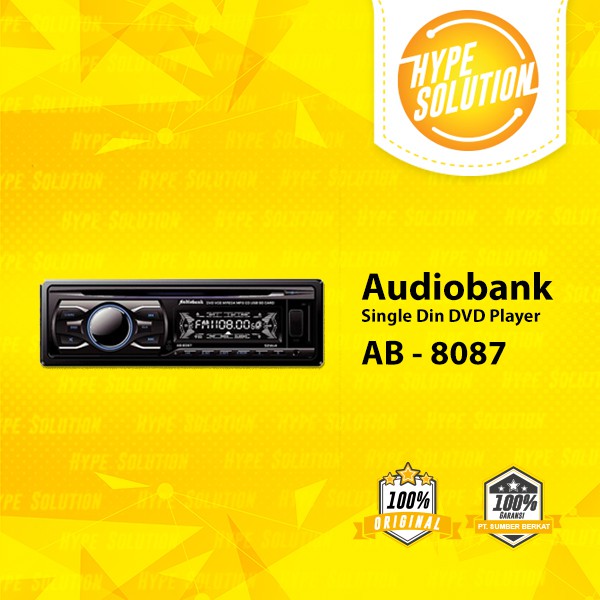 Audiobank AB-8087 1 Din Headunit Single Din DVD Player