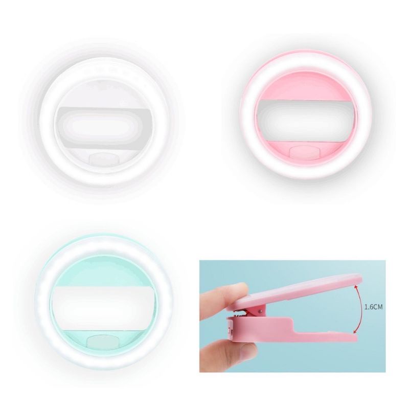 [Random] Lampu Selfie Ring Light LED / Mini Ring Light Selfie LED / Ring Flash Light Selfie / Lampu Selfie LED / Selfie Lamp Ring