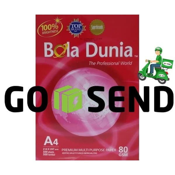 

KHUSUS GOSEND!! BOLA DUNIA Kertas Fotocopy A4 80 Gram Paper Print
