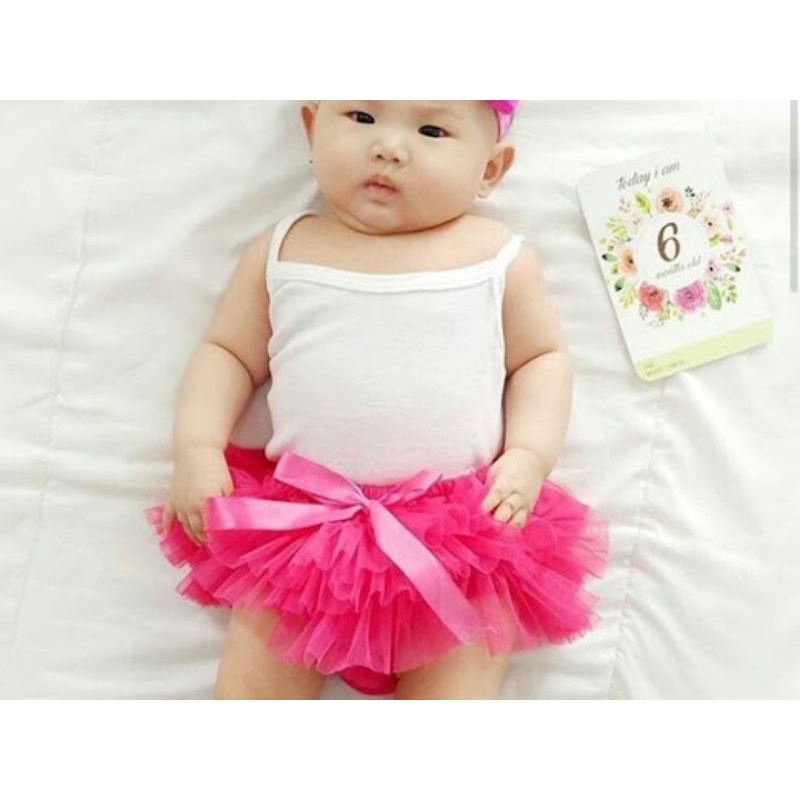 TUTU BLOOMER TILLE / Rok Tutu Bayi / Baby Tutu Pant Tile Bahan Lembut