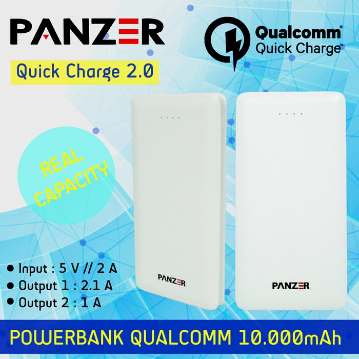 Panzer Power bank hight Quality 10.000mAh Original Fast Charging 2.0