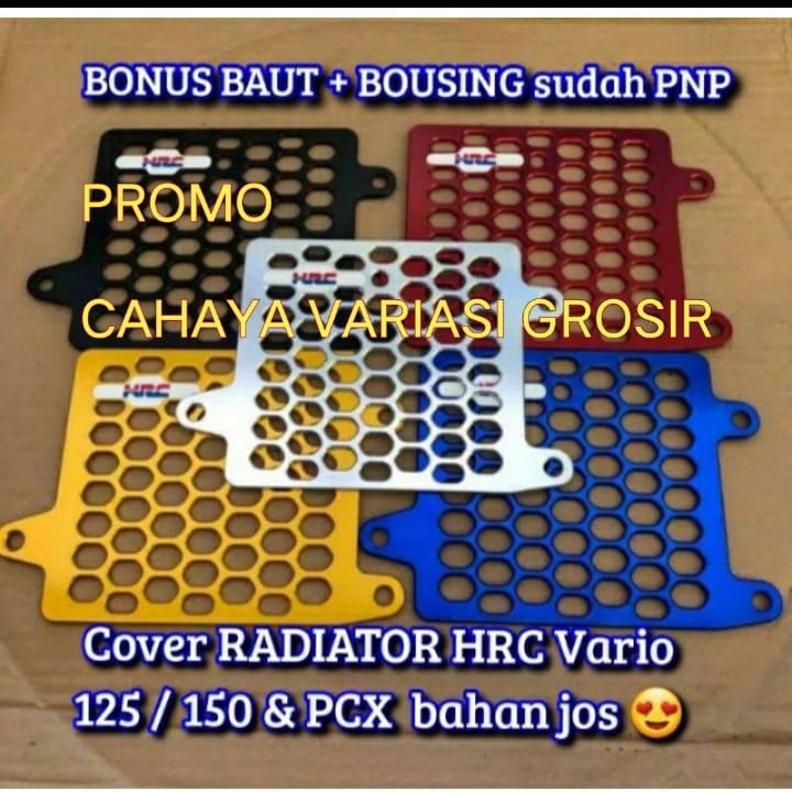 COVER TUTUP RADIATOR VARIO 125, 150 ADV / COVER VARIASI MOTOR B0NUS BAUT