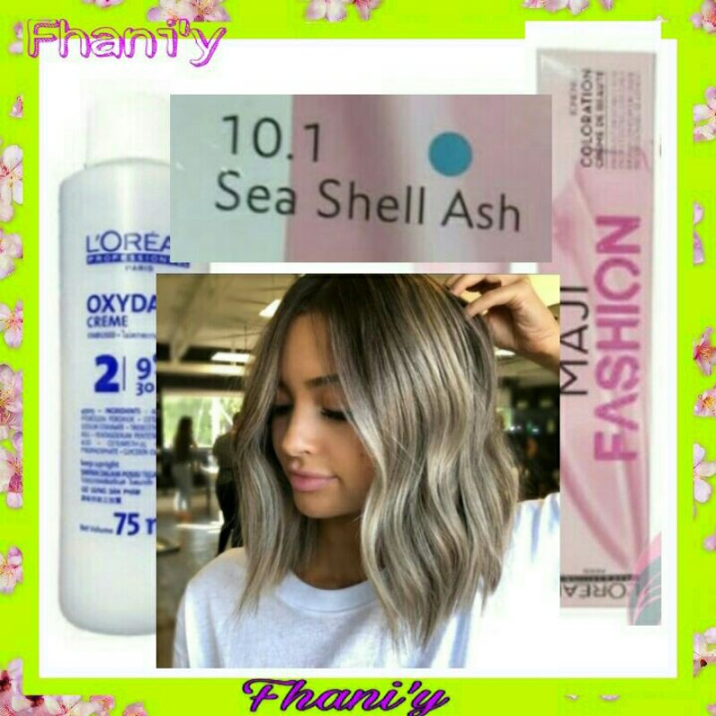 pewarna rambut loreal majifashion cat rambut loreal maji fashion 10.1 Sea shell ash + oxydant