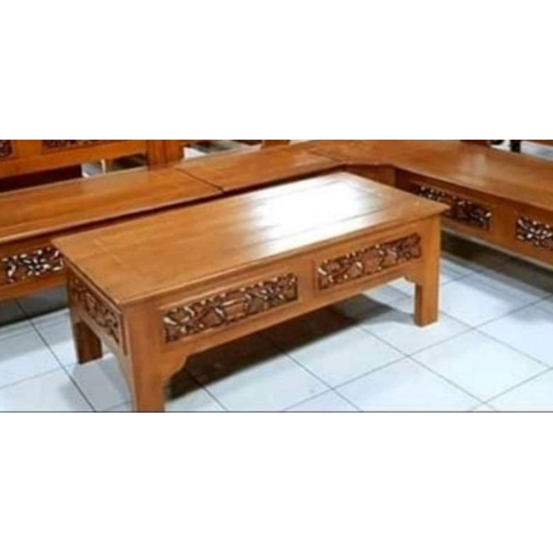 meja tamu jati ukir jepara