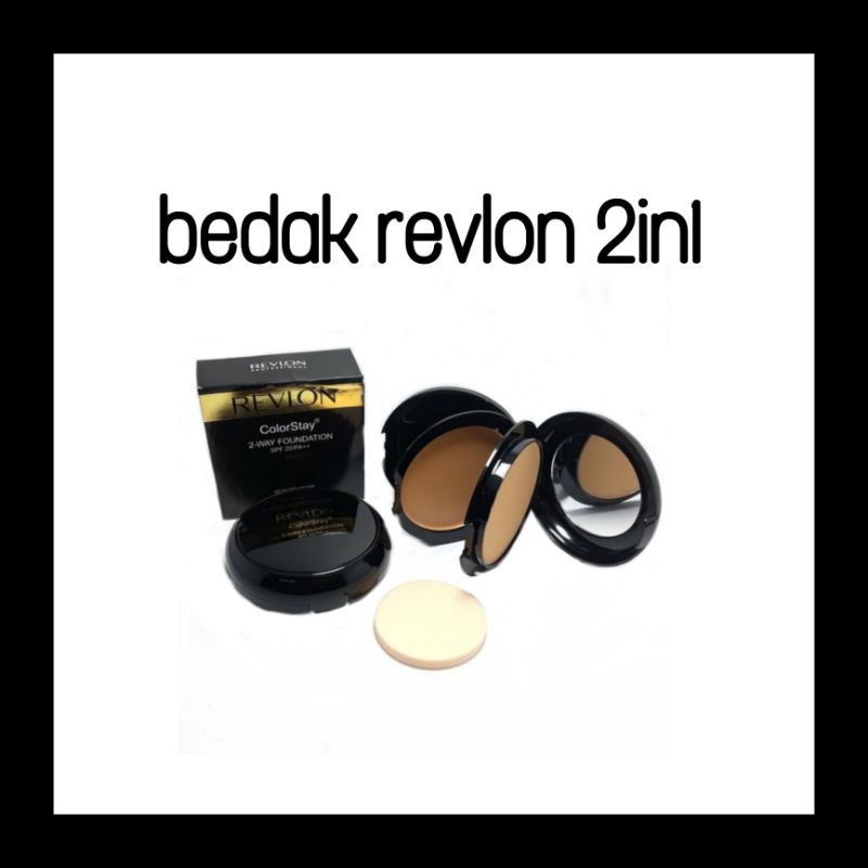 BEDAK REVLON 2 IN 1 COLOR STAY / BEDAK PADAT &amp; BASAH REVLON 2-WAY FOUNDATION / bedak maybelline