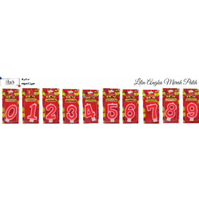 Lilin Angka Merah Putih