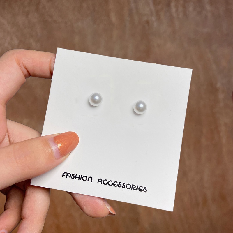 Set Anting Hoop 17km Gold Silver Hias Mutiara Bentuk Hati Butterfly Drop Untuk Aksesoris Perhiasan-30